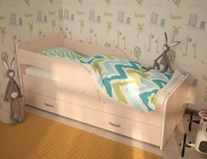 Кровать с бортиками Максимка, цвет Млечный дуб в Екатеринбурге