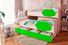 Детская двухэтажная кровать Соник 1.6 с ящиком, Лайм в Екатеринбурге