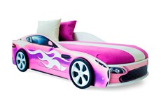 Детская кровать-машина Бондимобиль розовый в Екатеринбурге - предосмотр