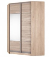 Шкаф угловой Аларти (YA-230х1400(602) (10) Вар. 2; двери D3+D4), с зеркалом в Екатеринбурге