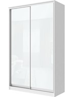 Шкаф 2-х дверный Хит-22-15-22 с цветным стеклом, белое №10, Белый корпус в Екатеринбурге