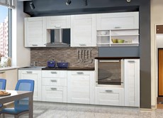 Модульный кухонный гарнитур Квадро 2700, цвет Белая лиственница в Екатеринбурге