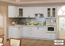 Модульная кухня Веста 1330х2800, цвет Сандал белый в Екатеринбурге - предосмотр