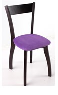 Кухонный стул Лугано каркас массив венге, велюр -  инфинити фиолетовый в Екатеринбурге