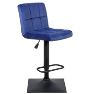 Барный стул Курт с мягкой спинкой WX-2320 велюр синий в Екатеринбурге - предосмотр