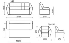 Прямой диван Блистер БД в Екатеринбурге - предосмотр 7