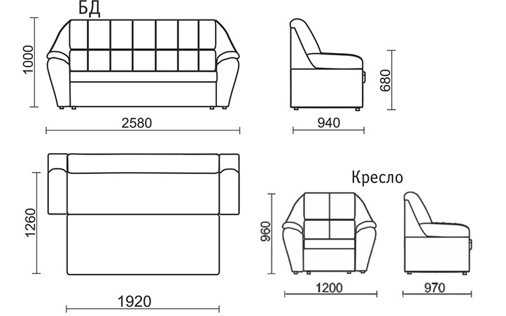 Прямой диван Блистер БД в Екатеринбурге - изображение 7