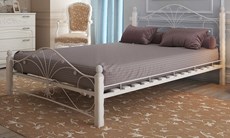 Спальная кровать Фортуна 1, 1400, белый/белый в Екатеринбурге
