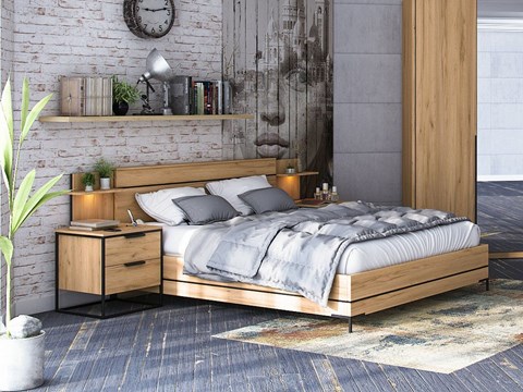 Спальня Норд, Базовый набор, дуб золотой в Екатеринбурге - изображение