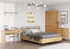 Набор мебели для спальни Loft, Дуб крафт золотой в Екатеринбурге