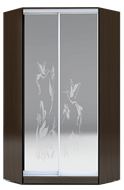 Шкаф 2400х1103, ХИТ У-24-4-66-03, колибри, 2 зеркалами, венге в Екатеринбурге