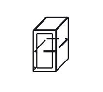 Шкаф на кухню Верона настенный однодверный с полкой 718*200*320 мм, глянец/софт в Екатеринбурге