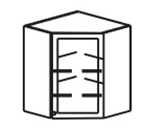 Кухонный шкаф Верона настенный угловой 918*600*600*320 мм без стекла (глухой), глянец/софт в Екатеринбурге